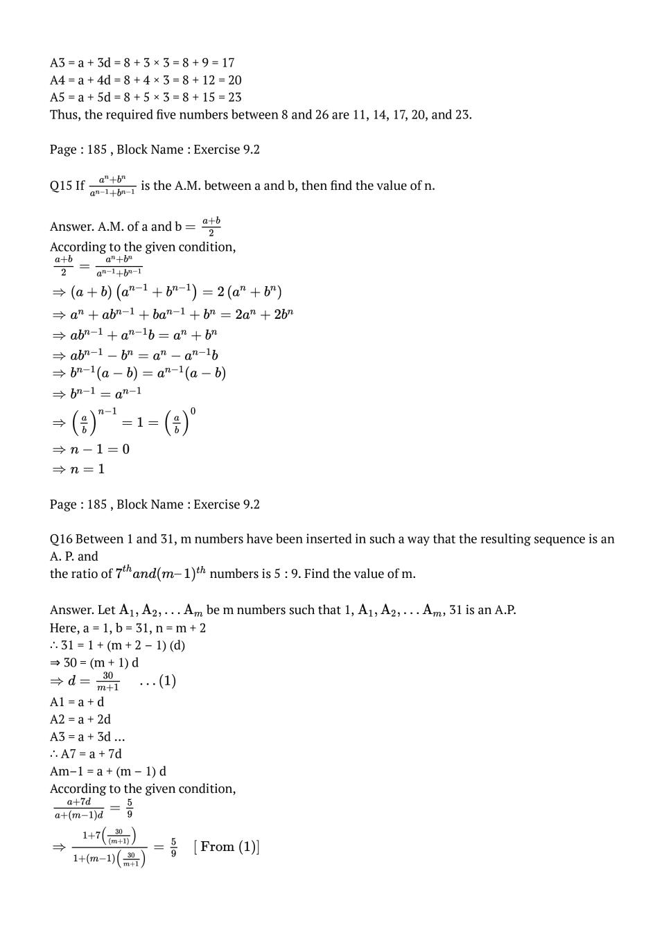 NCERT Solutions For Class 11 Maths Chapter 8 Sequences And Series PDF 