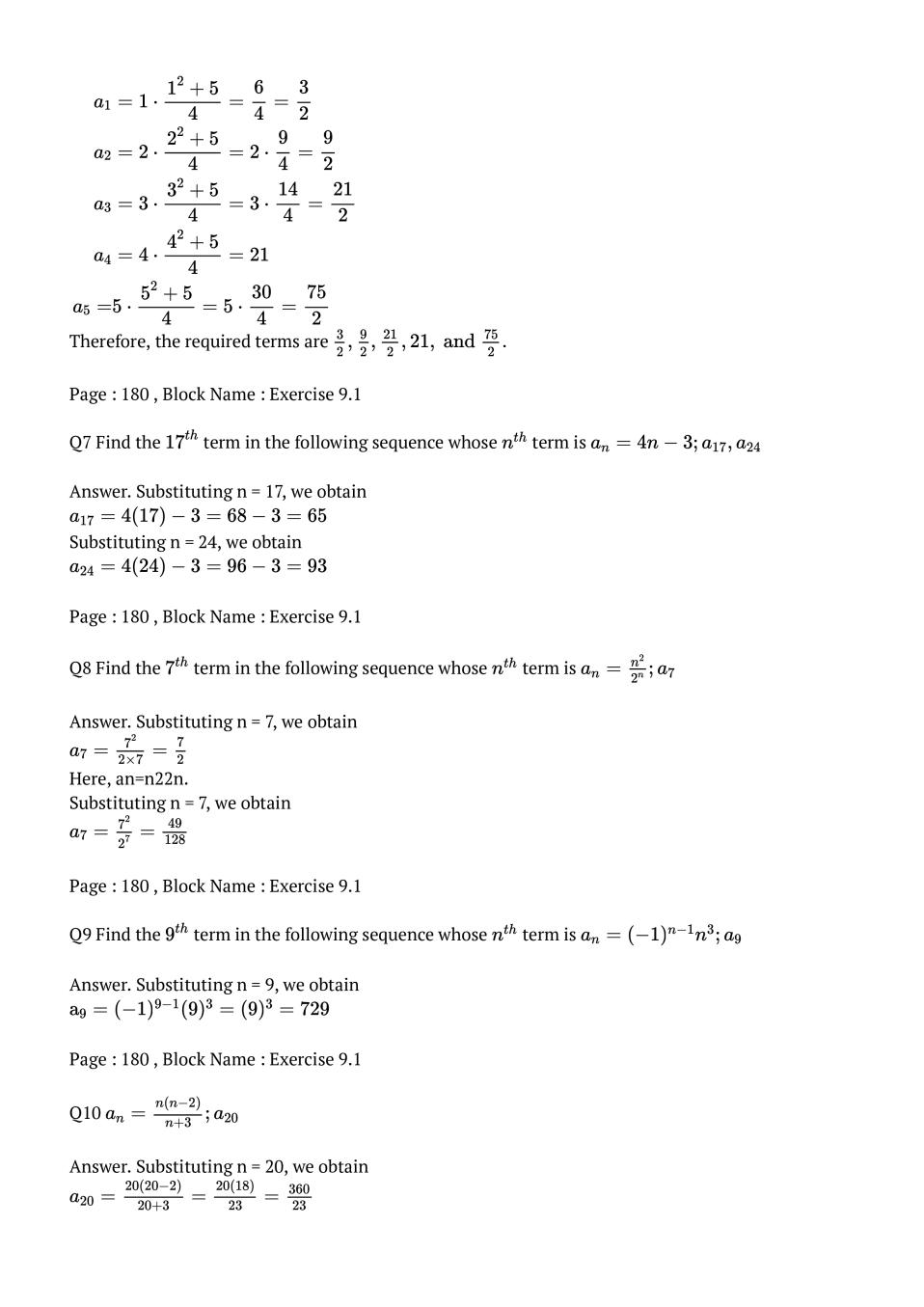 maths class 11 chapter 8.1