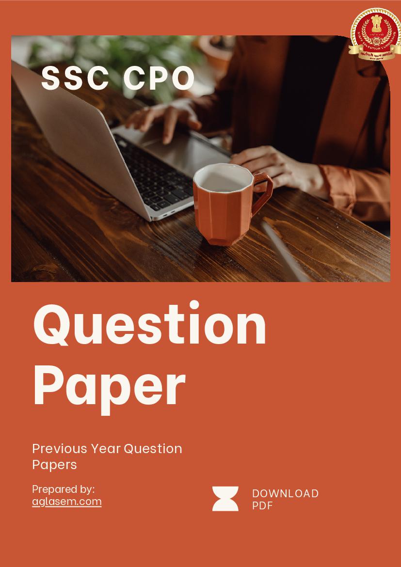 SSC CPO 2022 Question Paper 10 Nov Shift 1 - Page 1