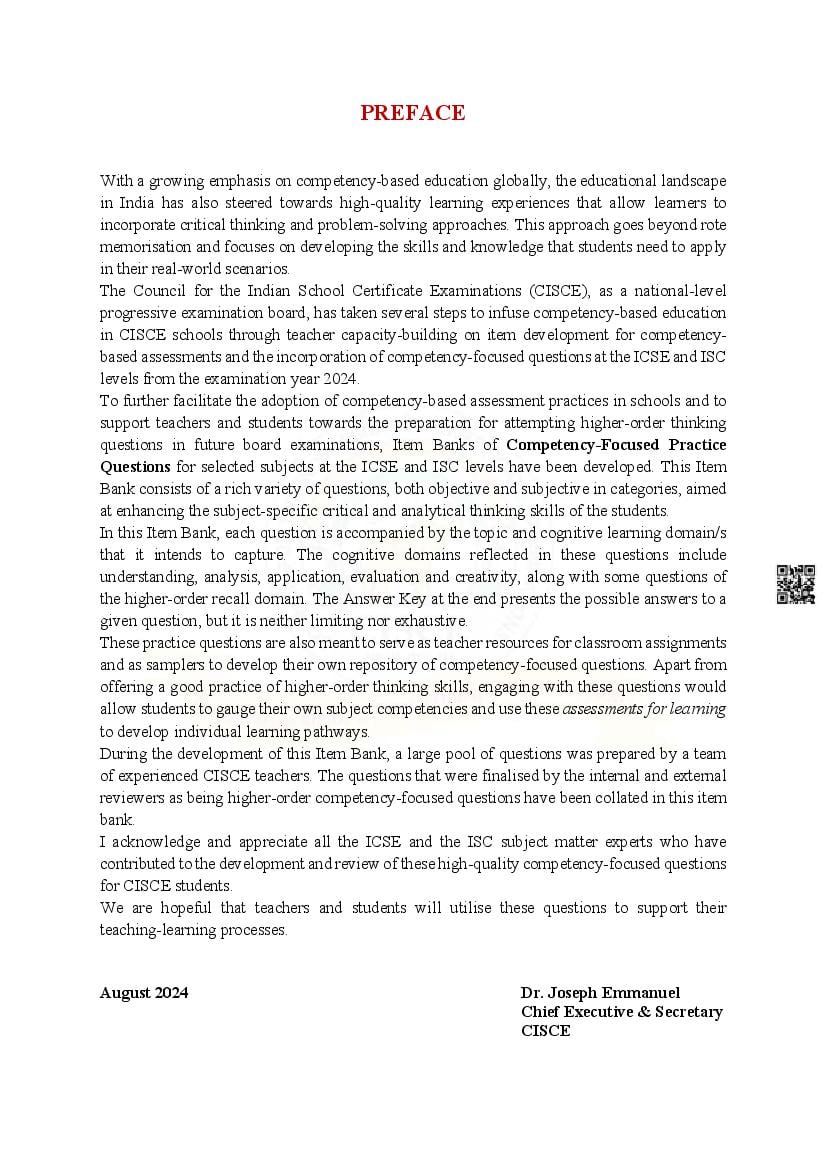ISC Competency Based Questions Political Science | Class 12 Competency ...