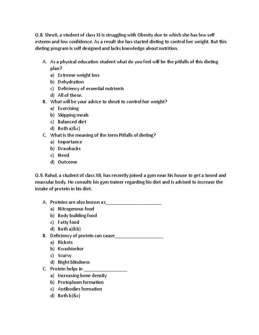 CBSE Class 12 Physical Education Question Bank (PDF) – Official CBSE Question Bank