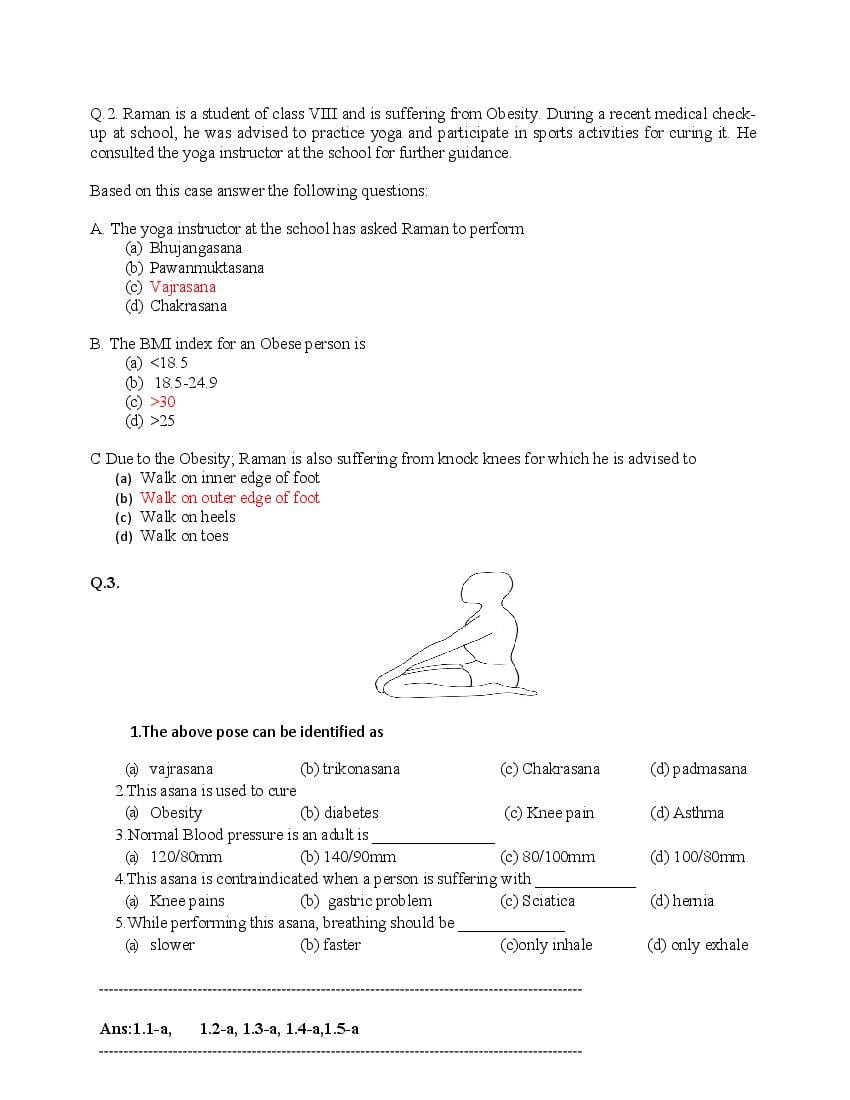 CBSE Class 12 Physical Education Question Bank (PDF) – Official CBSE Question Bank