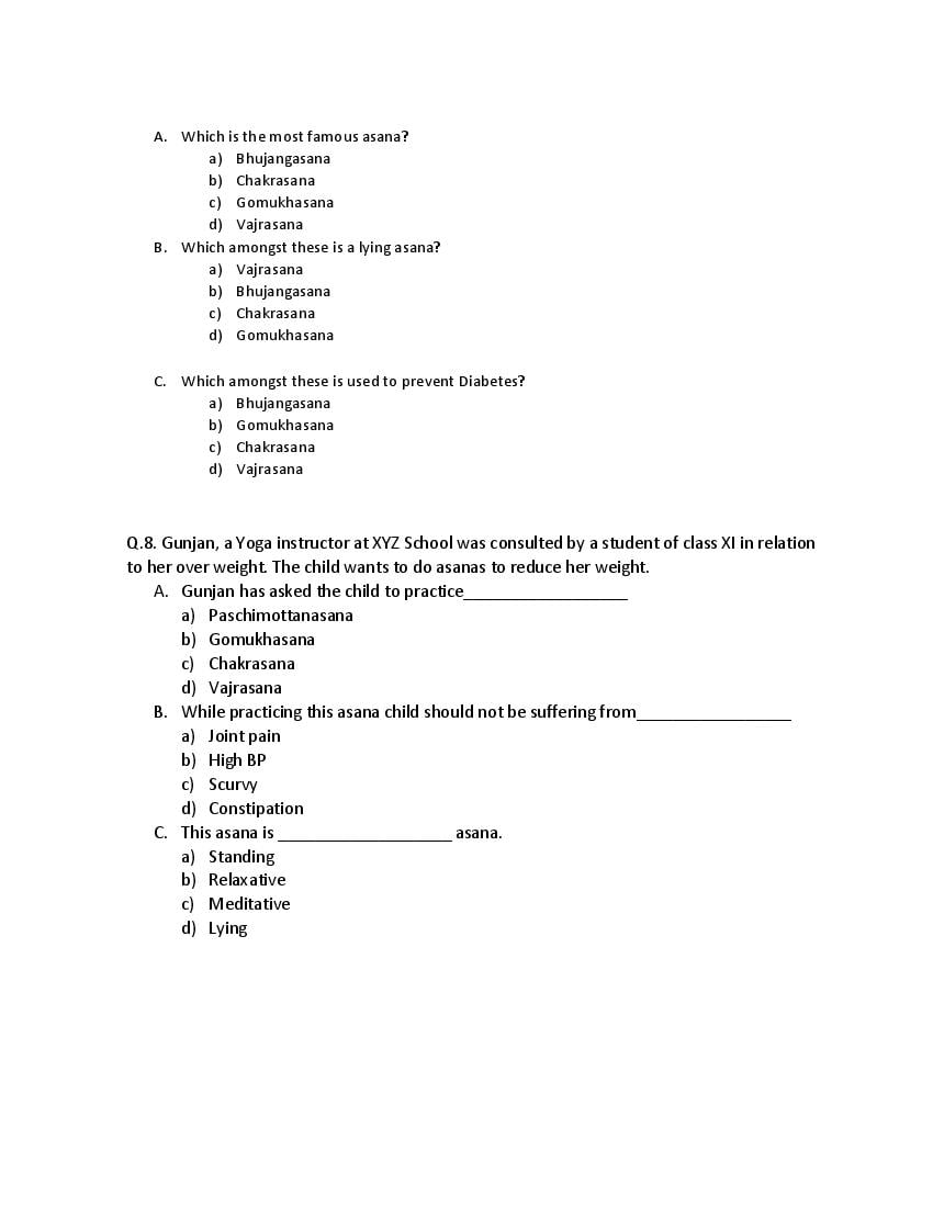CBSE Class 12 Physical Education Question Bank (PDF) – Official CBSE Question Bank