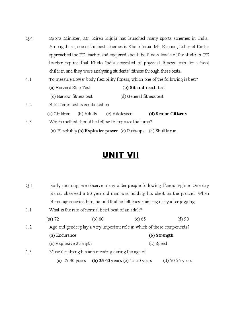 CBSE Class 12 Physical Education Question Bank (PDF) – Official CBSE Question Bank
