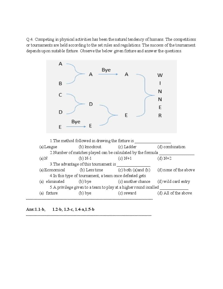 CBSE Class 12 Physical Education Question Bank (PDF) – Official CBSE Question Bank
