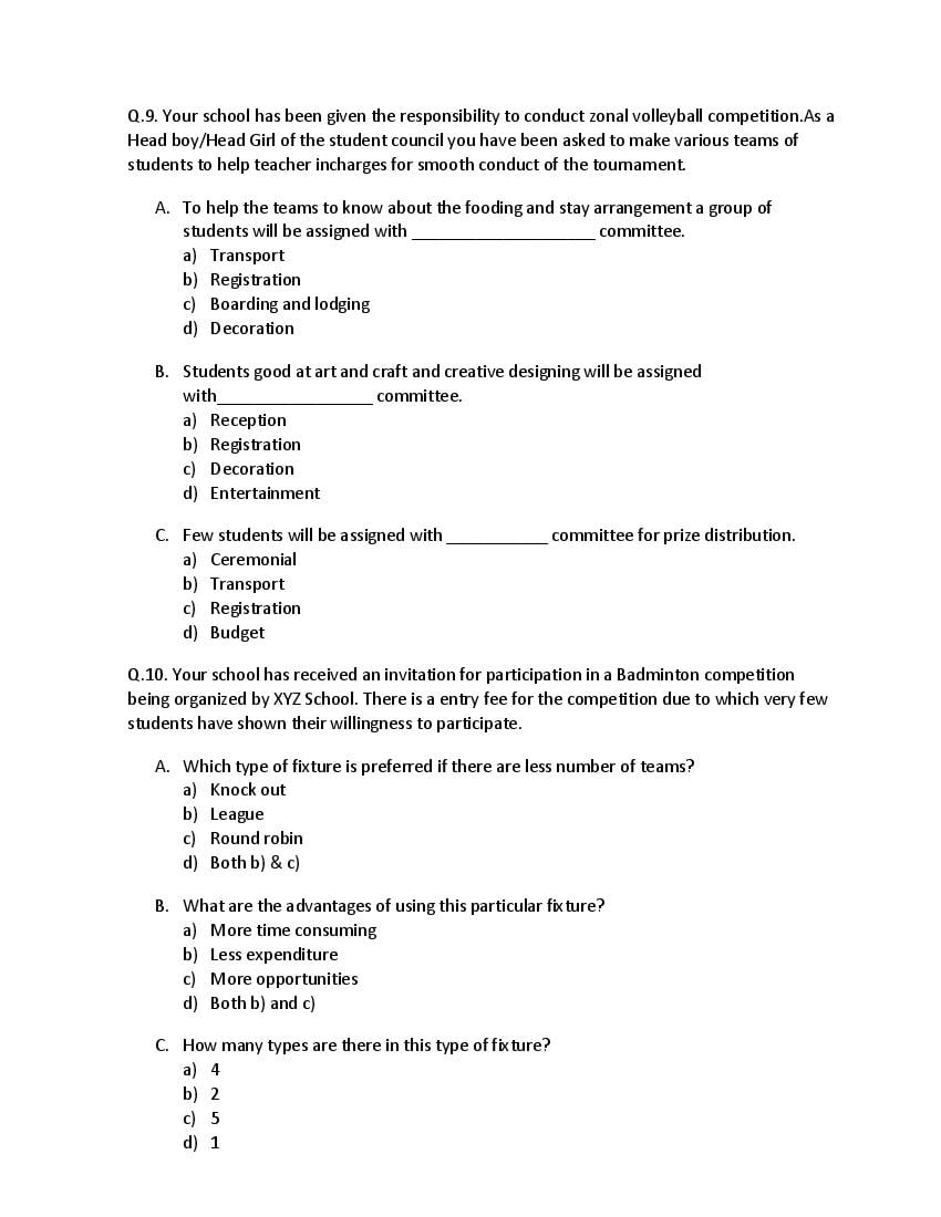 CBSE Class 12 Physical Education Question Bank (PDF) – Official CBSE Question Bank