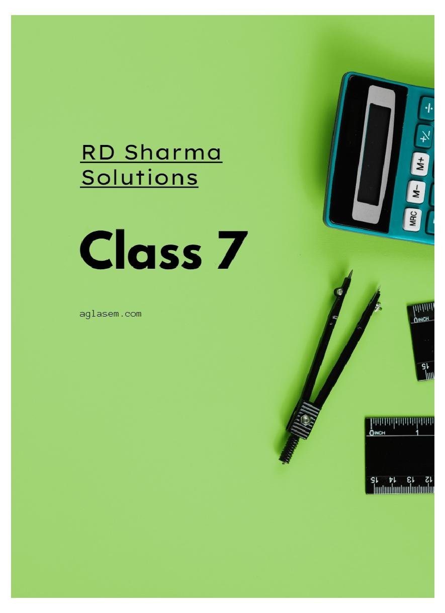 RD Sharma Solutions Class 7 Chapter 6 Exponents MCQ - Page 1