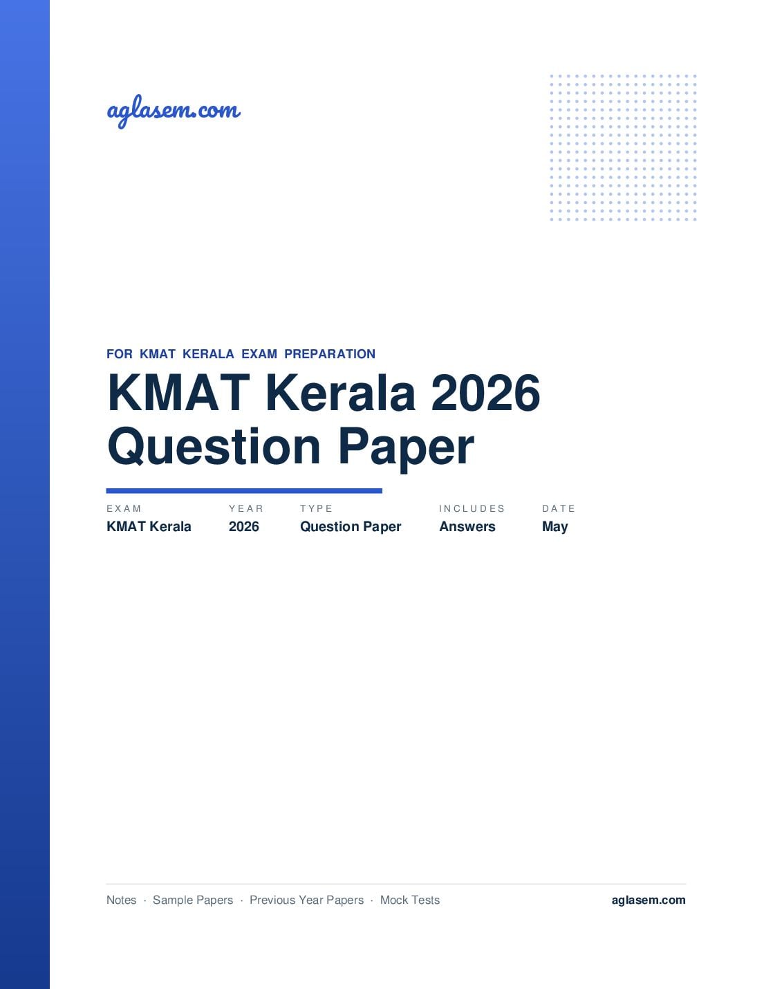 KMAT Kerala 2026 Question Paper with Answers (May) - Page 1 of 36