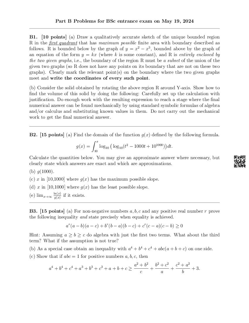 CMI Entrance Exam 2024 Question Papers PDF with Solutions (4 Papers)