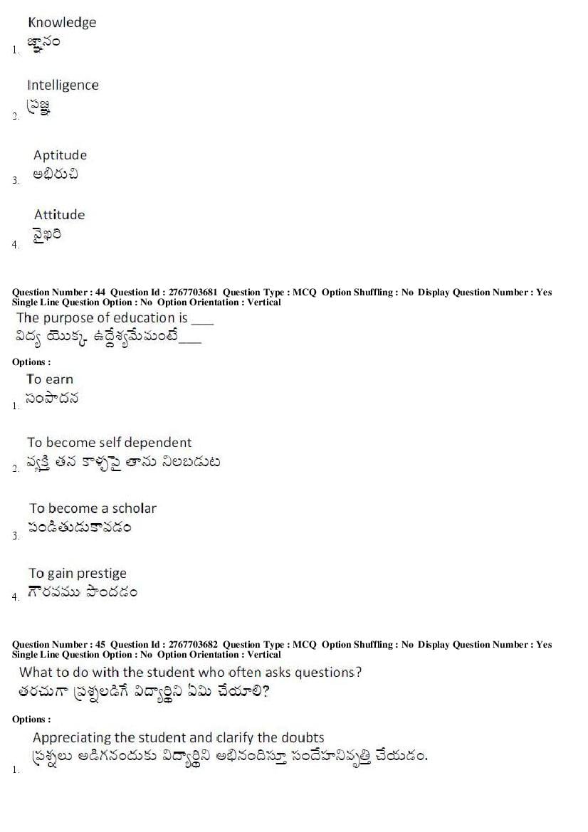 AP EdCET 2019 Question Paper PDF with Answer Keys (5 Subjects)