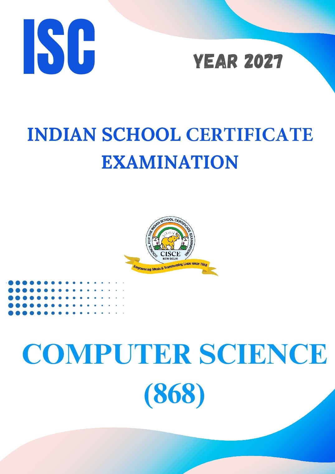 ISC Class 11 Syllabus 2027 Computer Science - Page 1 of 9