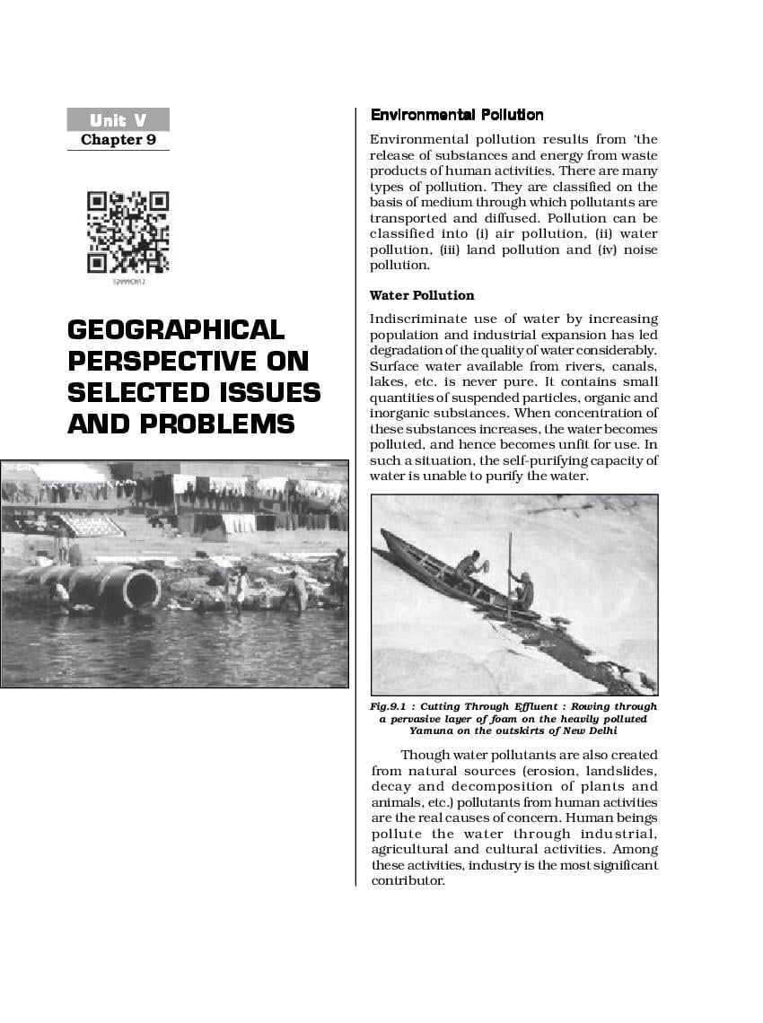 NCERT Book Class 12 Geography (India People And Economy) Chapter 9 Geographical Perspective on Selected Issues and Problems - Page 1