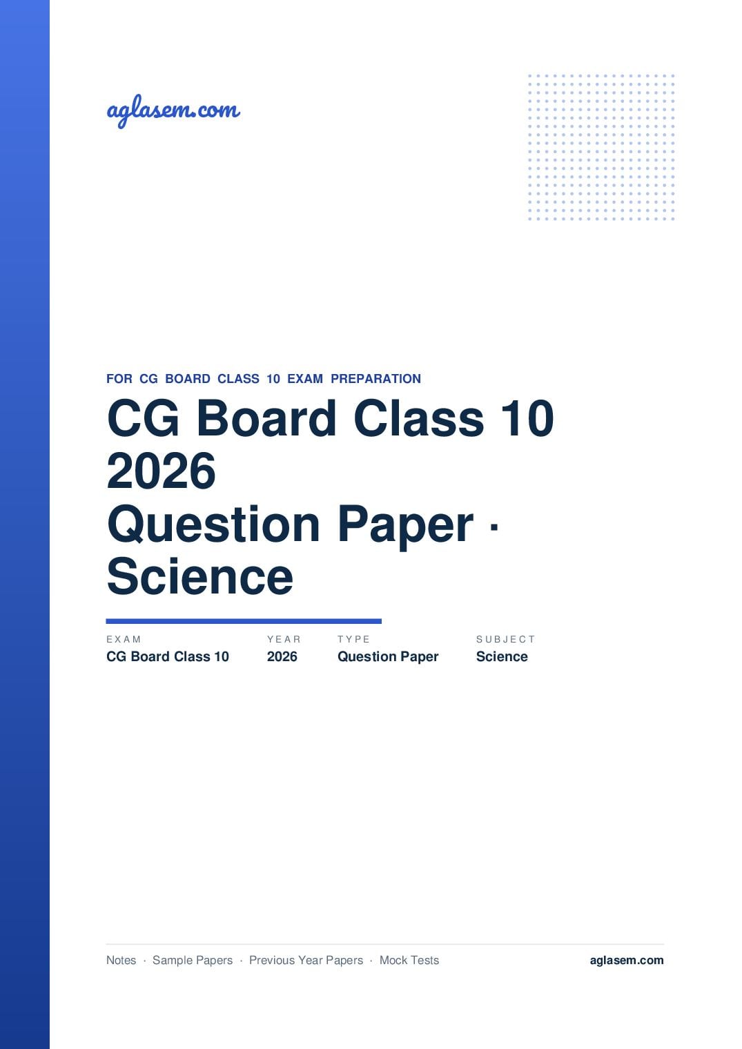 CG Board Class 10 Question Paper 2026 Science - Page 1 of 16