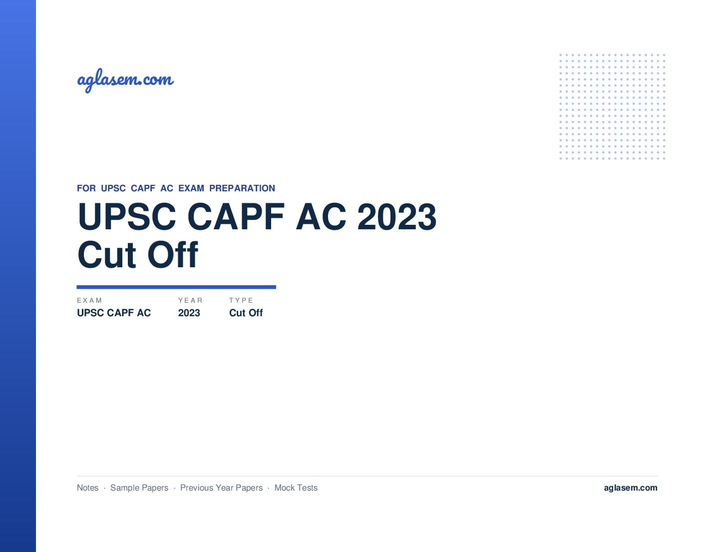 UPSC CAPF AC 2023 Cut Off - Page 1 of 3