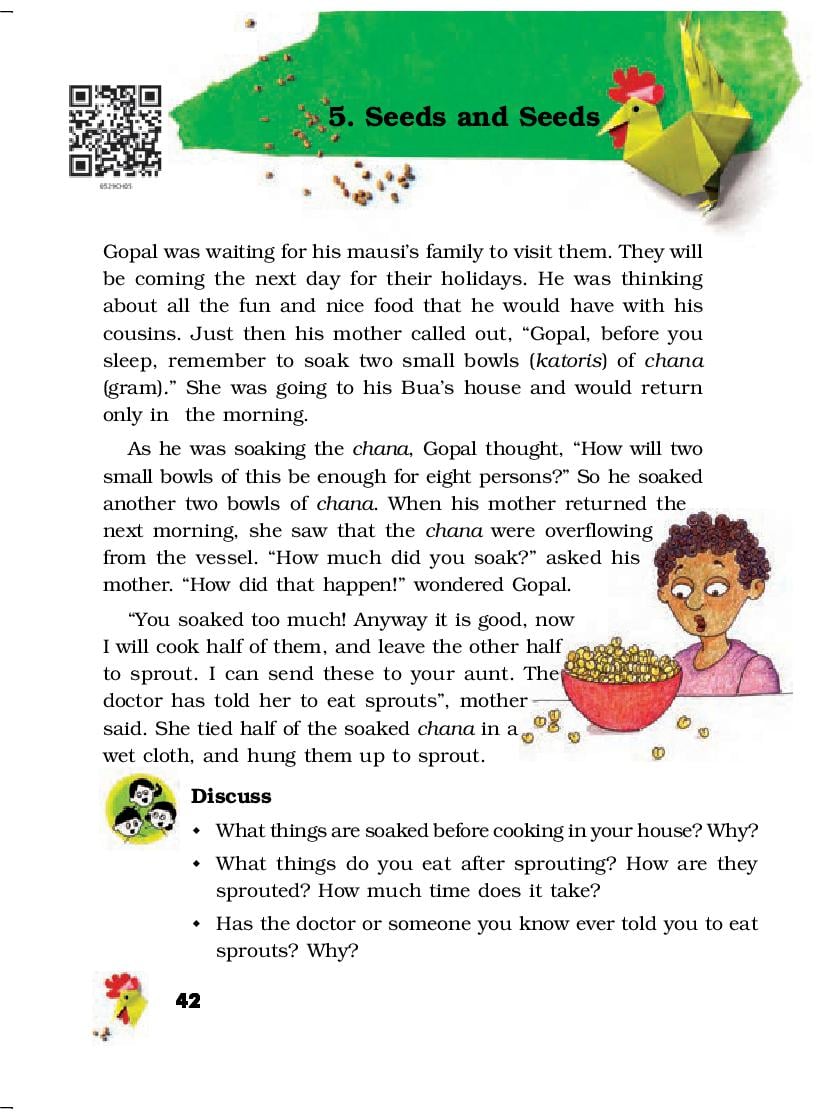 NCERT Book Class 5 EVS Chapter 5 Seeds and Seeds - Page 1