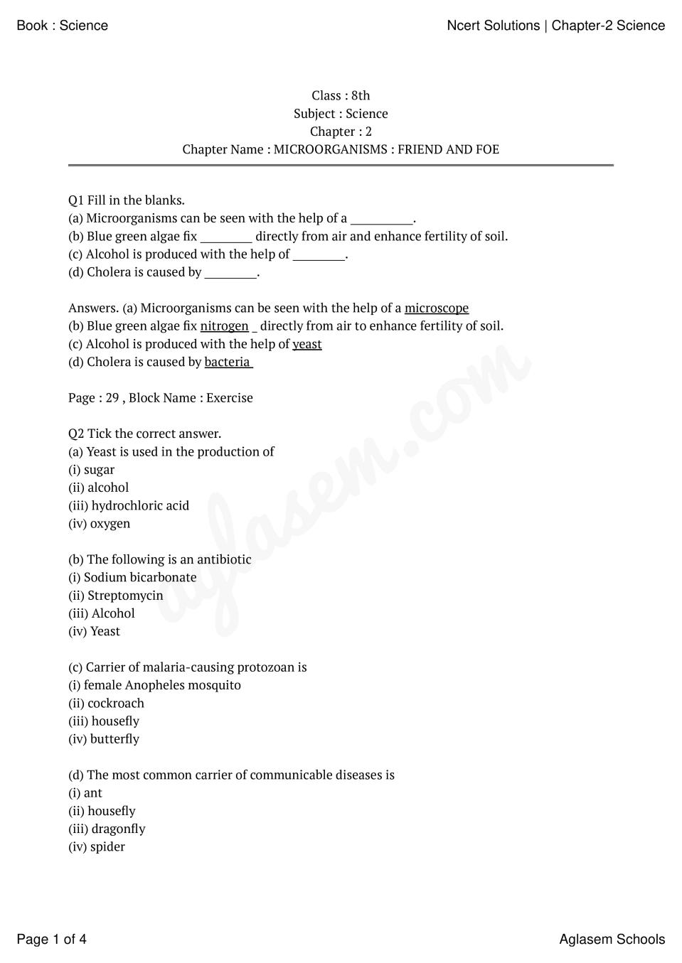 class 8 science chapter 2 assignment solution
