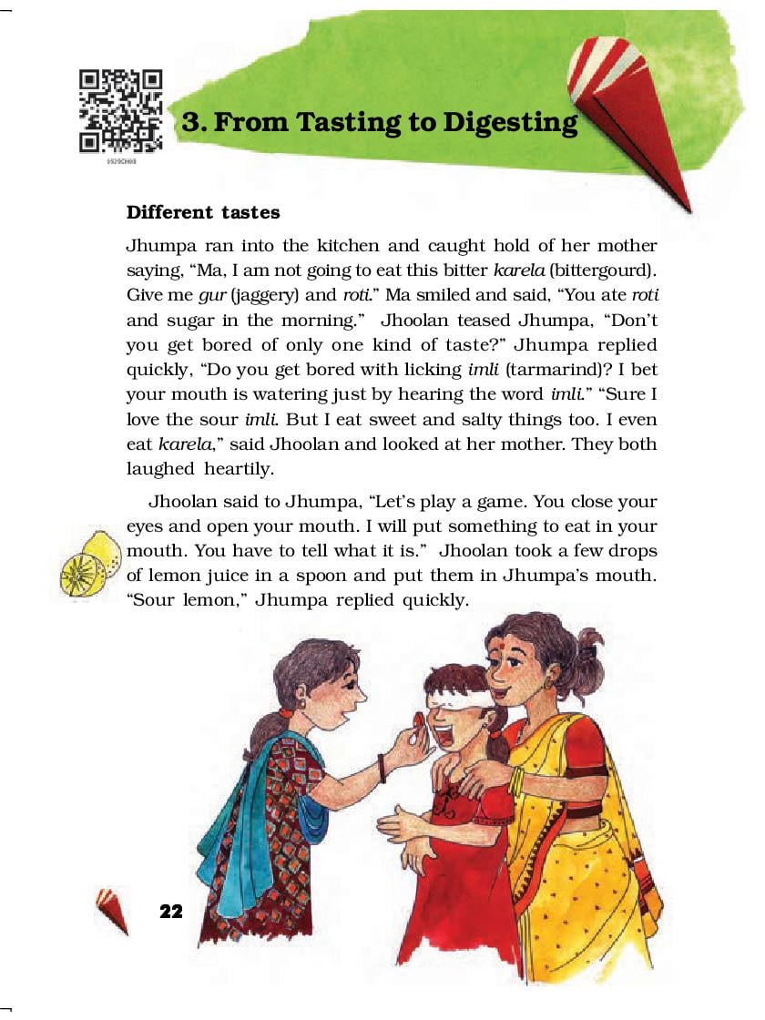 NCERT Book Class 5 EVS Chapter 3 From Tasting to Digesting - Page 1