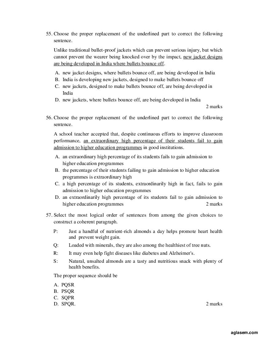 ACET 2017 Question Papers PDF with Solutions (April, June)