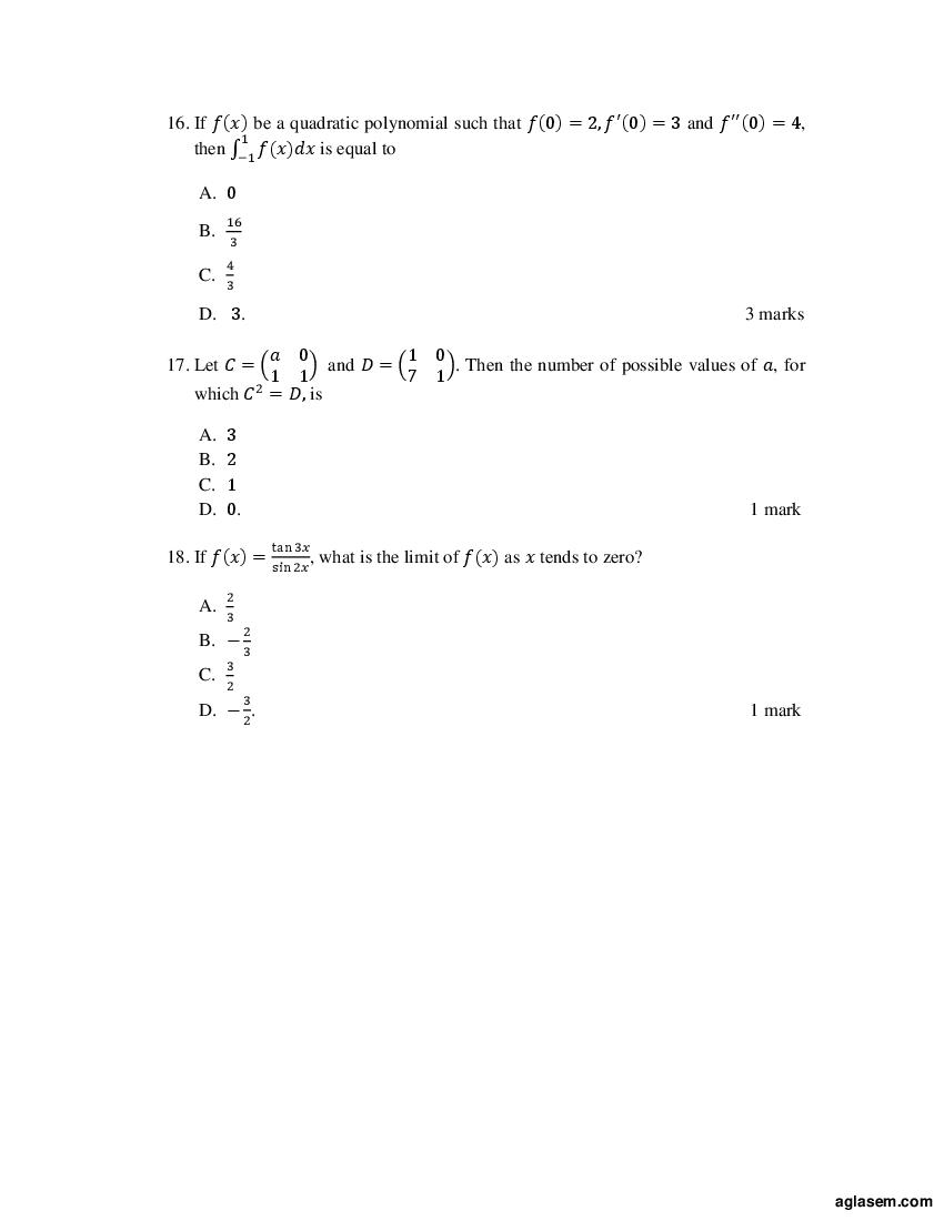ACET 2017 Question Papers PDF with Solutions (April, June)