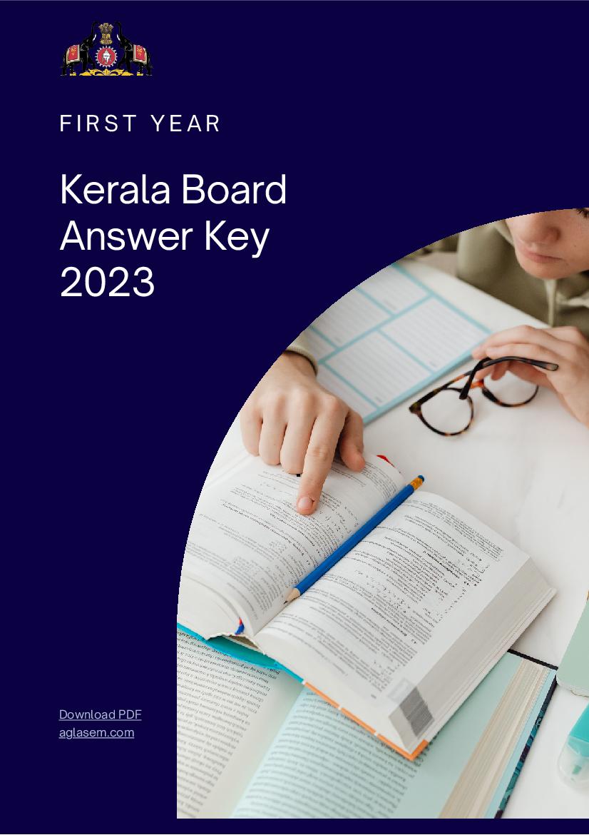 Kerala Plus One  Answer Key 2023 Economics - Page 1