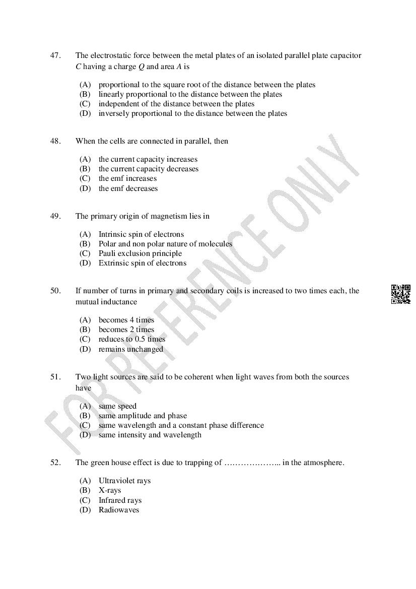 CUSAT CAT 2024 Question Papers PDF (B.Tech Shifts 1 to 5, 35 Papers)