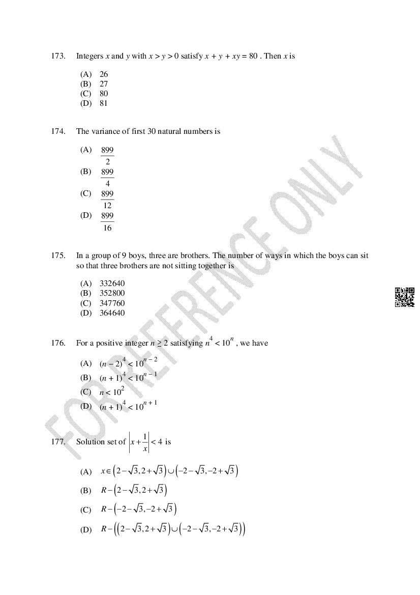 CUSAT CAT 2024 Question Papers PDF (B.Tech Shifts 1 to 5, 35 Papers)