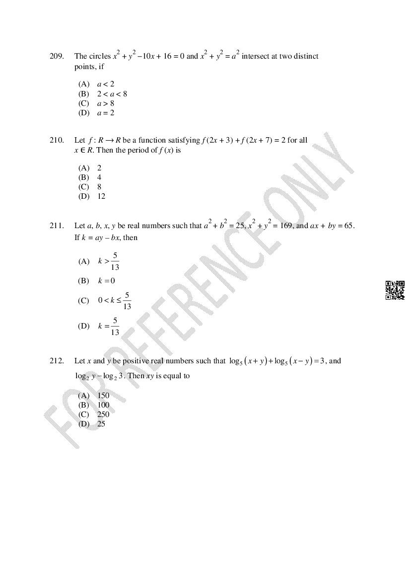 CUSAT CAT 2024 Question Papers PDF (B.Tech Shifts 1 to 5, 35 Papers)