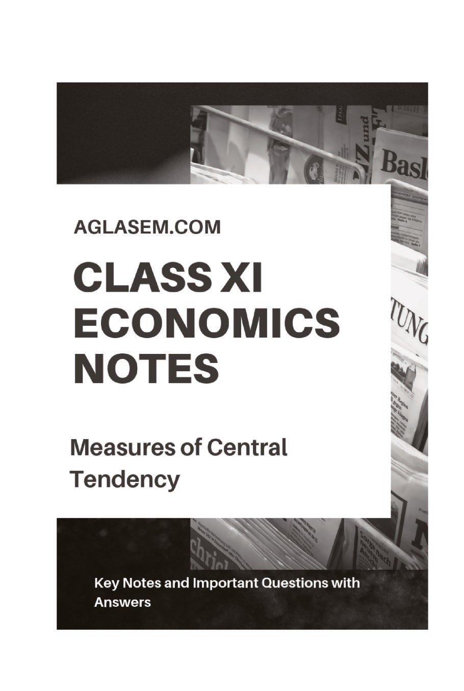 Class 11 Economics Notes for Measures of Central Tendency - Page 1