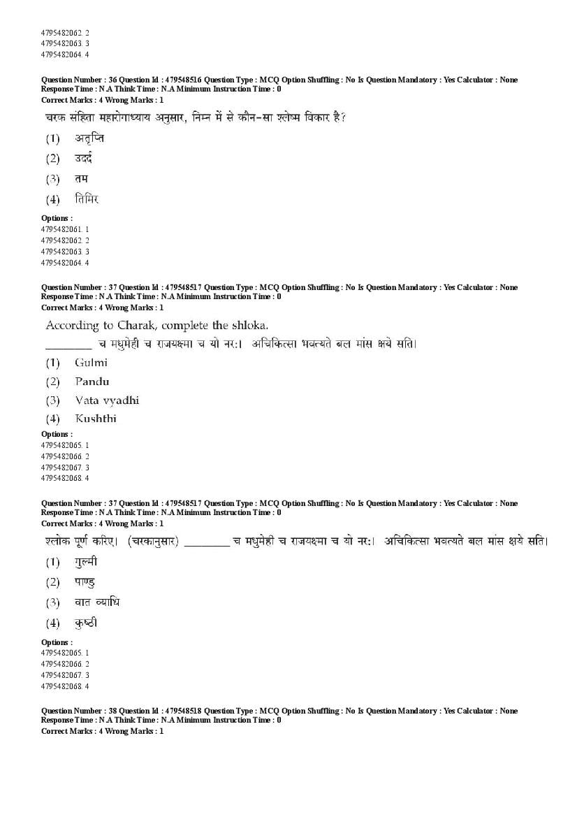 AIAPGET 2023 Question Paper PDF (Ayurveda, Homoeopathy, Siddha, Unani)
