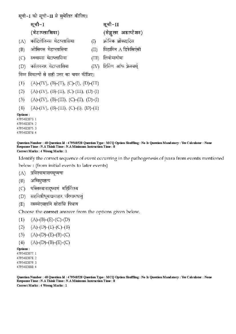 AIAPGET 2023 Question Paper PDF (Ayurveda, Homoeopathy, Siddha, Unani)