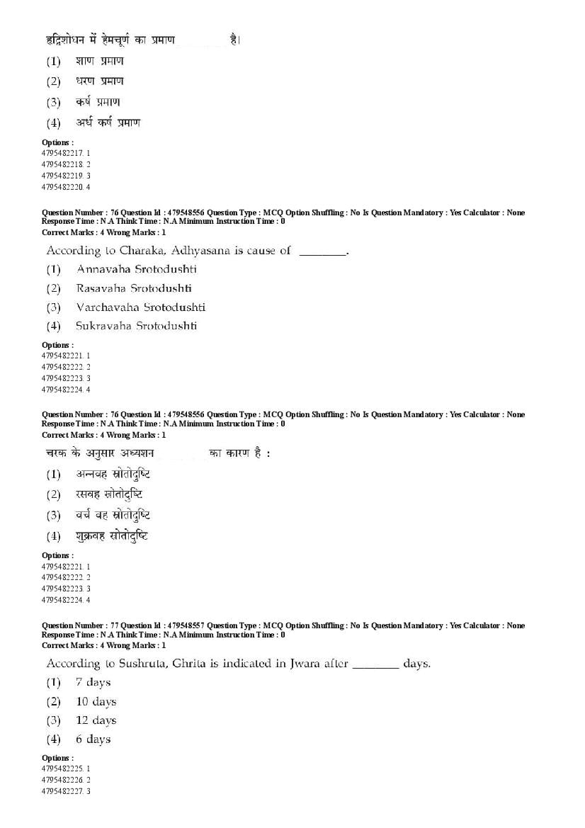 AIAPGET 2023 Question Paper PDF (Ayurveda, Homoeopathy, Siddha, Unani)