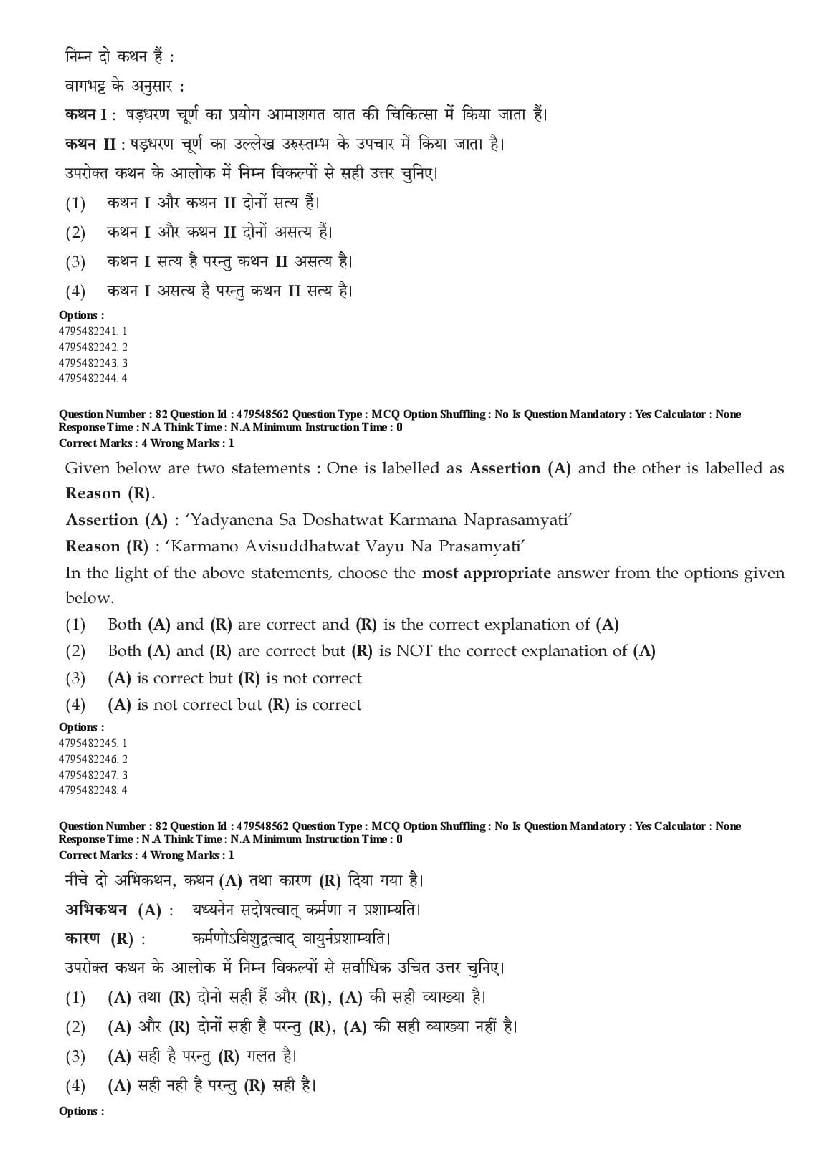 AIAPGET 2023 Question Paper PDF (Ayurveda, Homoeopathy, Siddha, Unani)