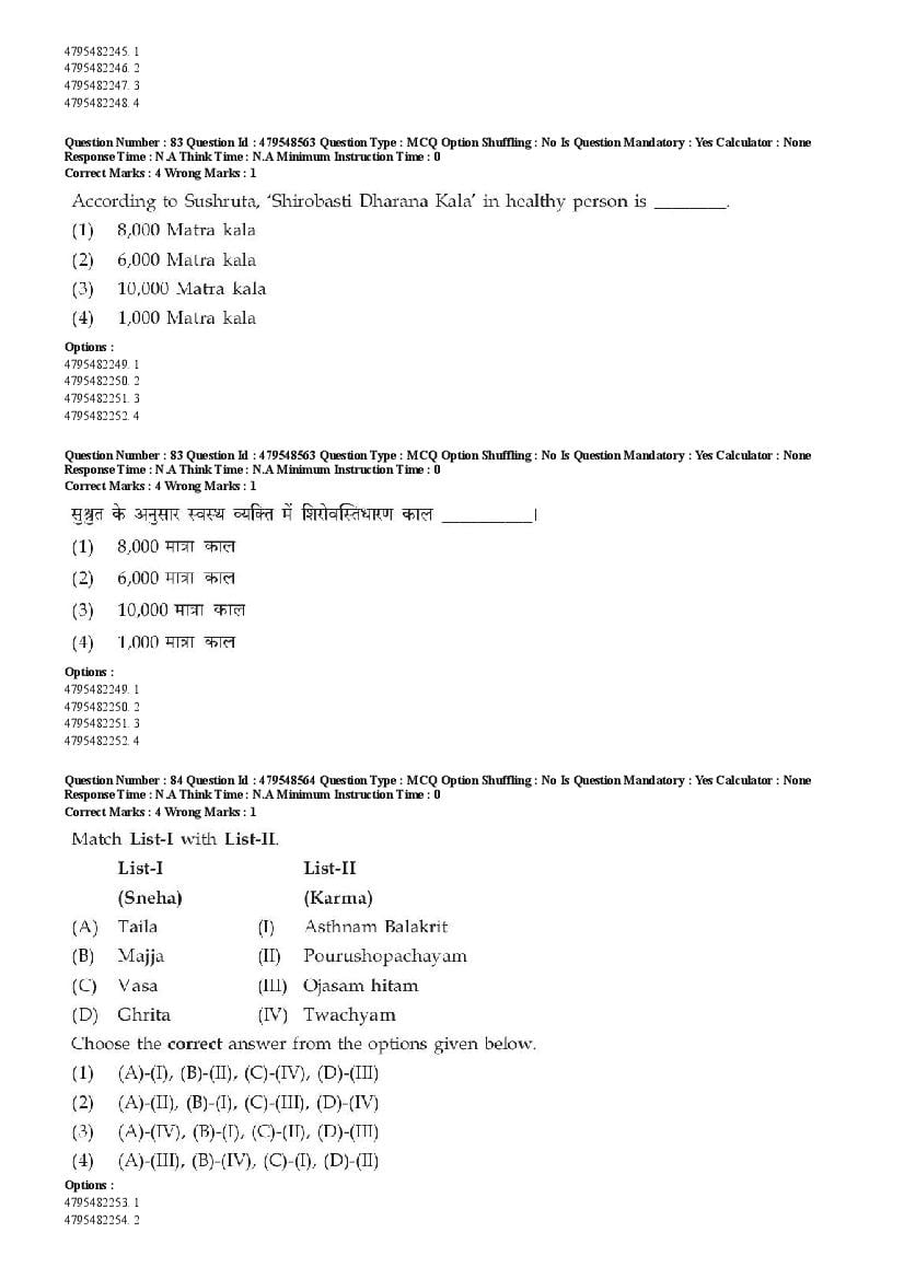 AIAPGET 2023 Question Paper PDF (Ayurveda, Homoeopathy, Siddha, Unani)