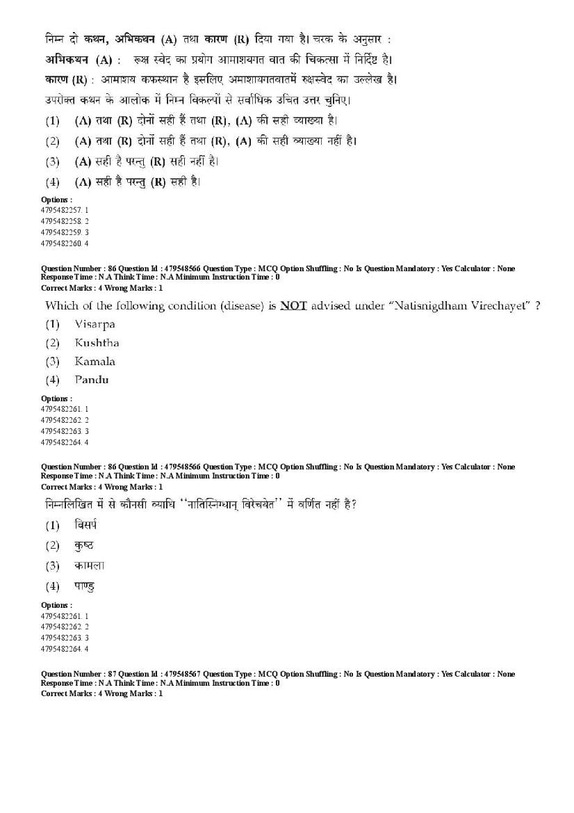 AIAPGET 2023 Question Paper PDF (Ayurveda, Homoeopathy, Siddha, Unani)