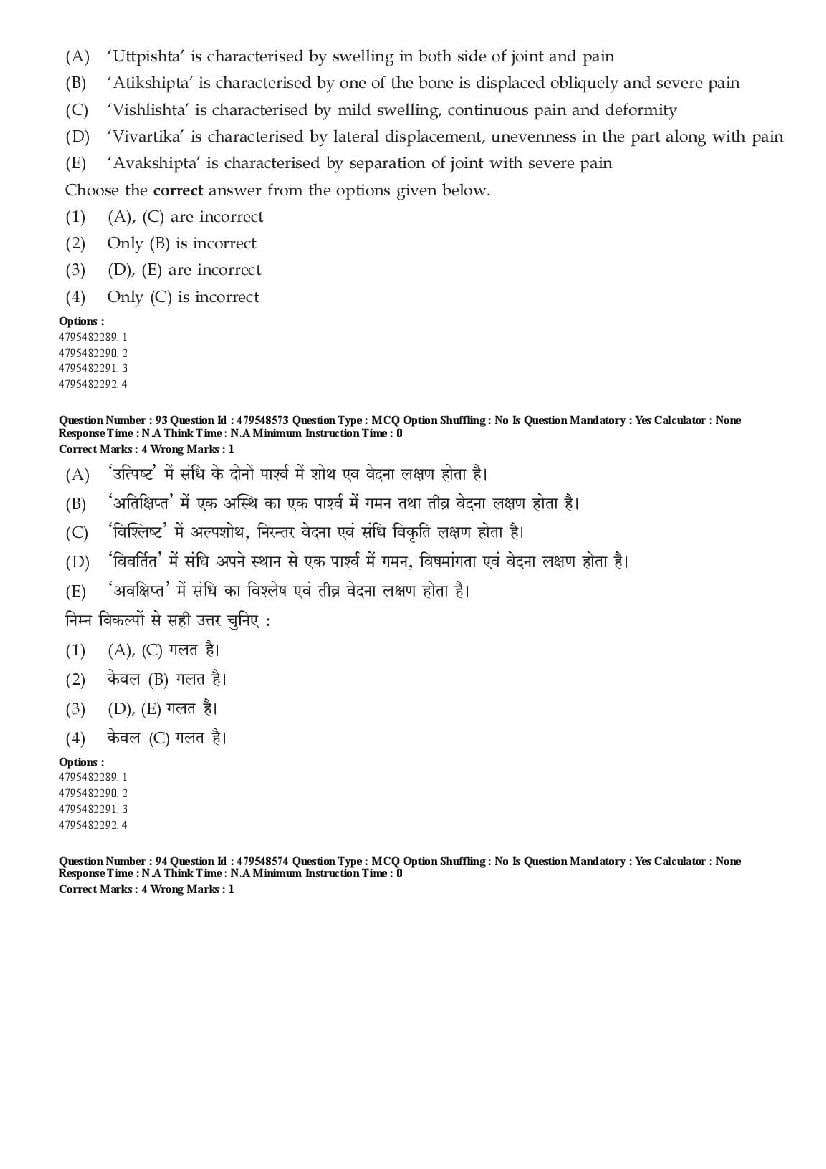 AIAPGET 2023 Question Paper PDF (Ayurveda, Homoeopathy, Siddha, Unani)