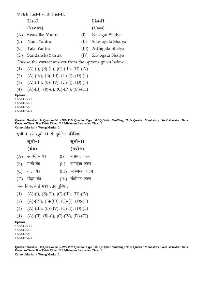 AIAPGET 2023 Question Paper PDF (Ayurveda, Homoeopathy, Siddha, Unani)