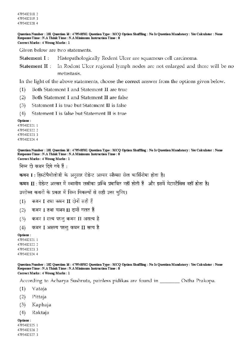 AIAPGET 2023 Question Paper PDF (Ayurveda, Homoeopathy, Siddha, Unani)