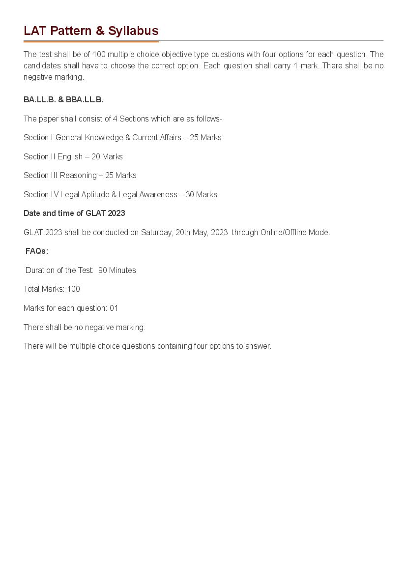 GLAT Syllabus - Page 1