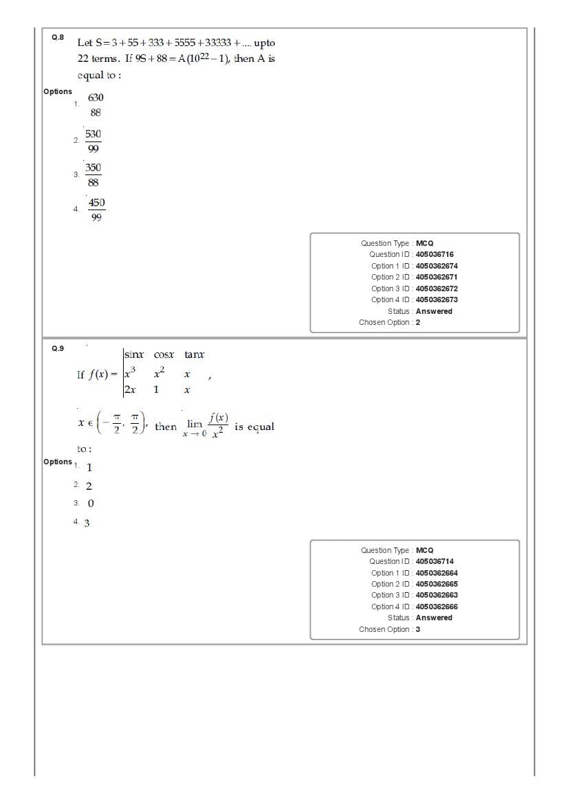 JEE Main 2020 Question Paper PDF (Shift-wise, 22 Papers)