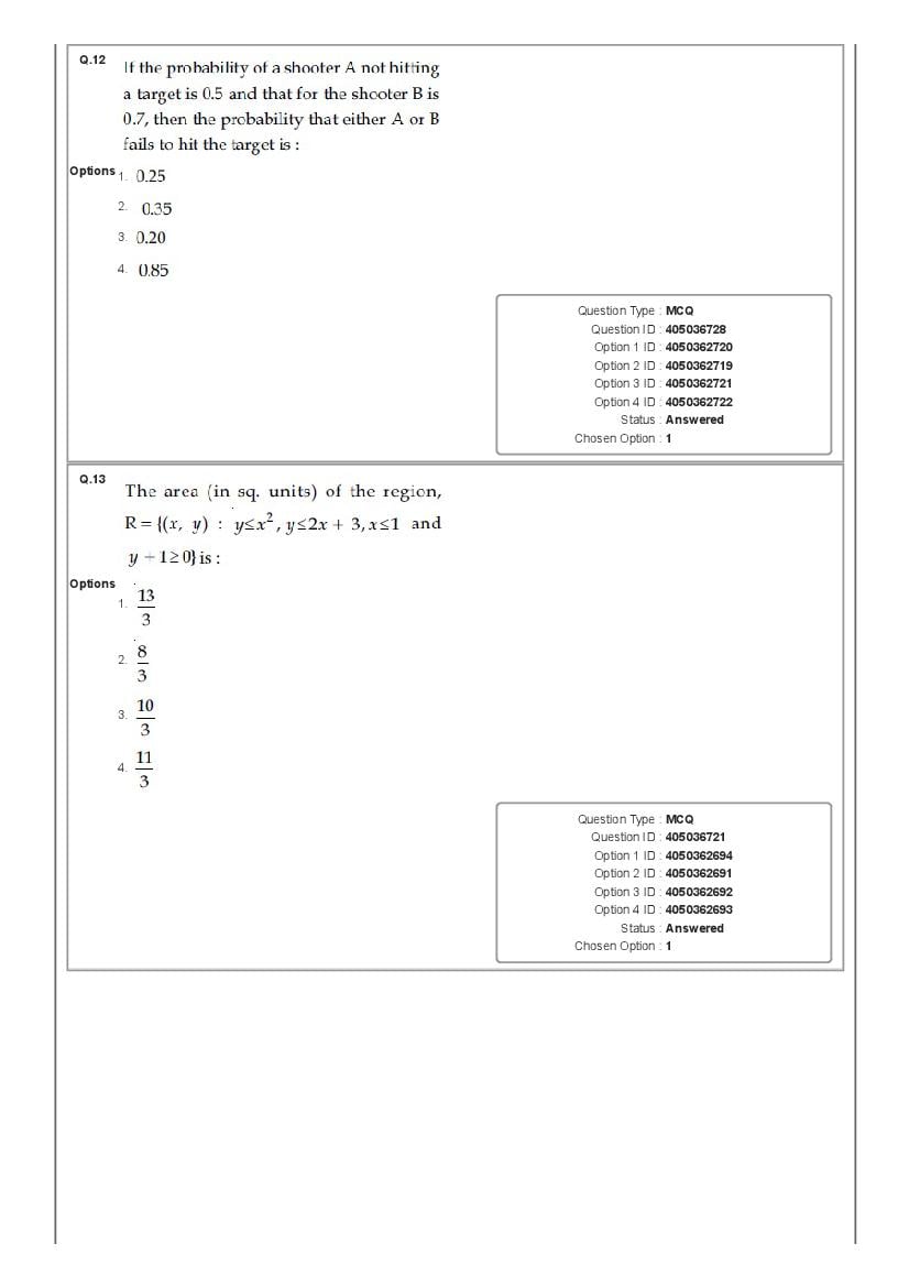 JEE Main 2020 Question Paper PDF (Shift-wise, 22 Papers)