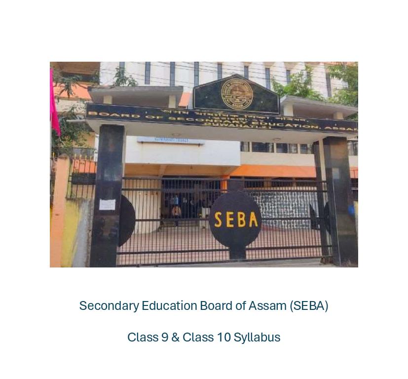 SEBA Class 9th & Class 10th Syllabus 2026 Artificial Intelligence - Page 1 of 6