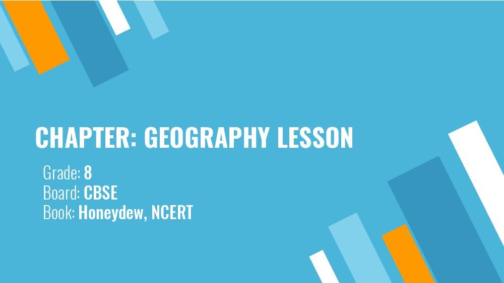 Teaching Material Class 8 English Geography Lesson - Page 1