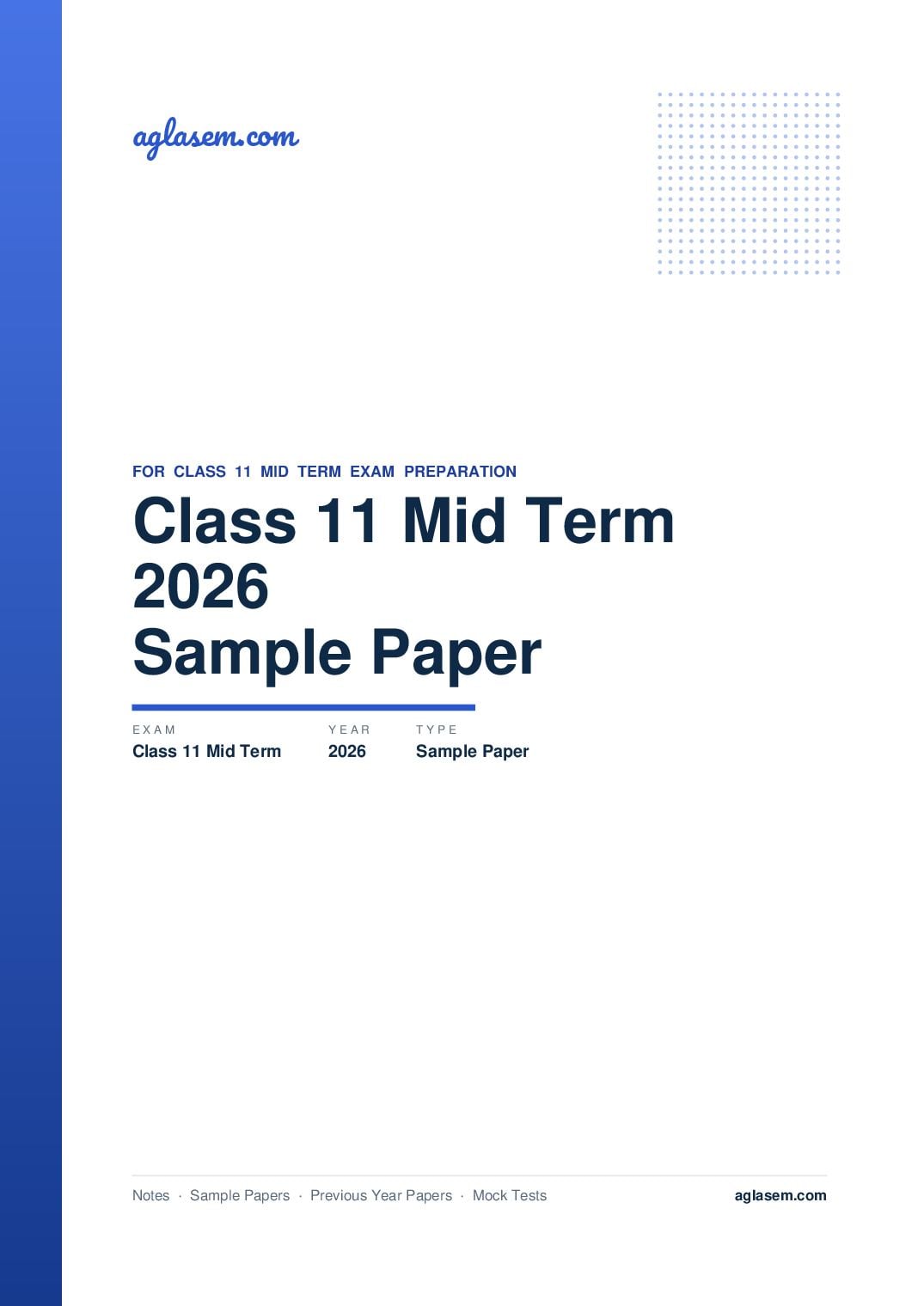 Class 11 Mid Term Sample Paper 2026 समाजशास्त्र - Page 1 of 10