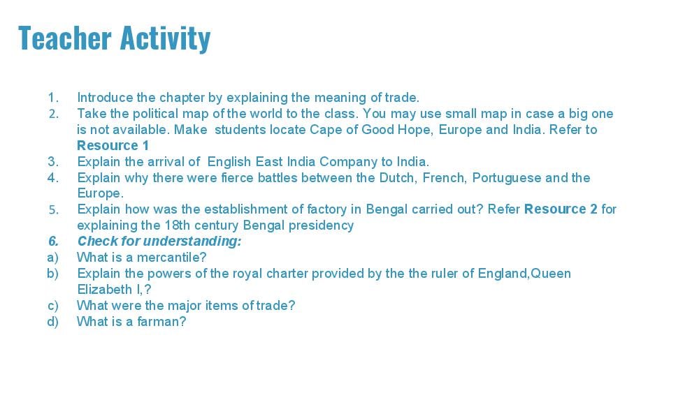 Teaching Material for Class 8 History – NCERT CBSE Handbook for Teachers