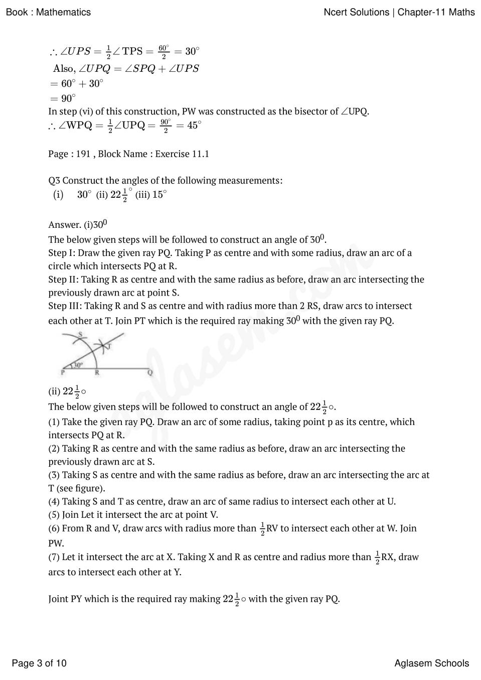 NCERT Solutions for Class 9 Maths Chapter 11 Construction