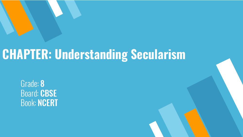 Teaching Material Class 8 Political Science Understanding Secularism - Page 1