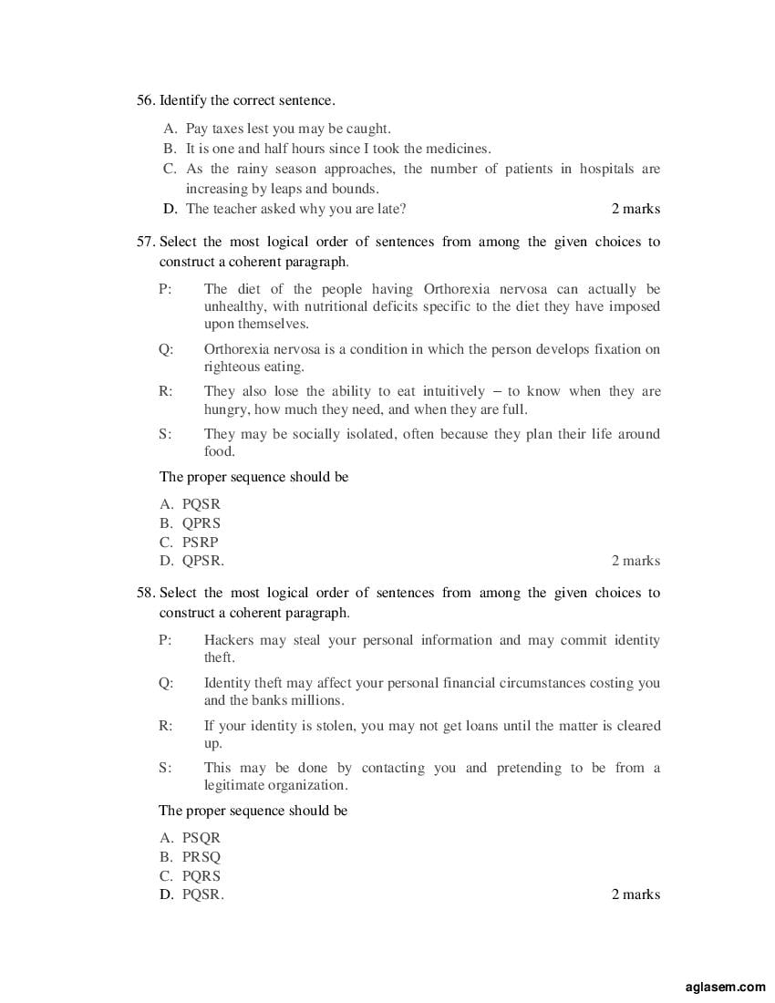 ACET 2016 Question Papers PDF with Solutions (May, October)