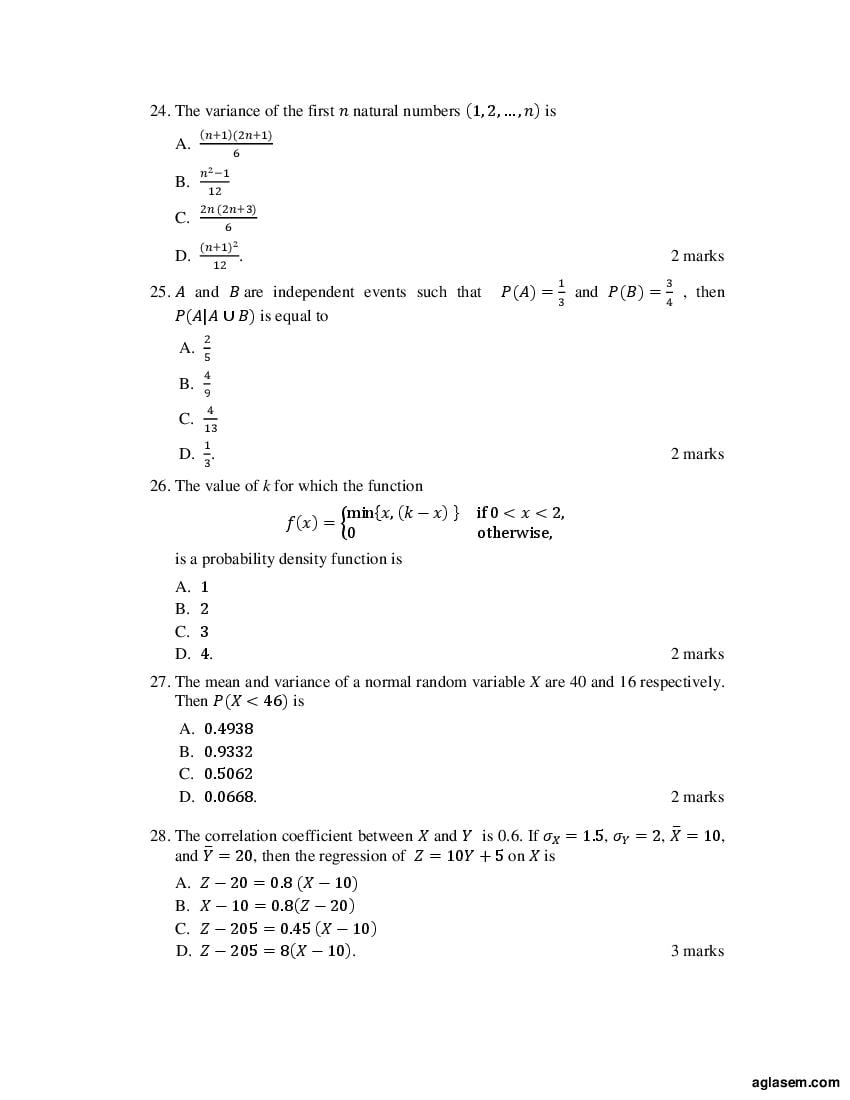 ACET 2016 Question Papers PDF with Solutions (May, October)