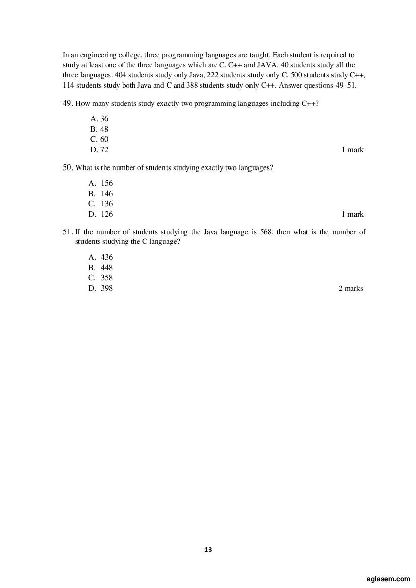 ACET 2019 Question Papers PDF with Solutions (June, September)