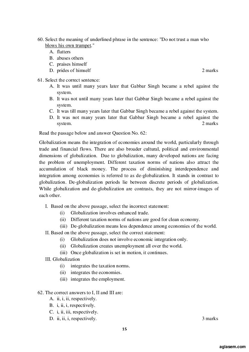 ACET 2019 Question Papers PDF with Solutions (June, September)